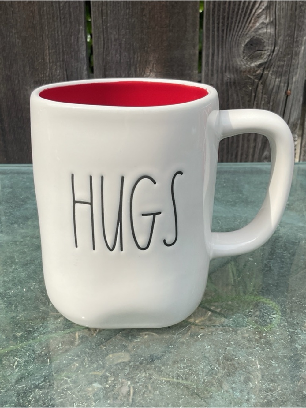 Rae Dunn White "Hugs & Kisses" Mug Artisan Collection by Magenta Love Friendship